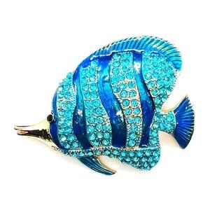 Blue FISH Brooch & PENDANT